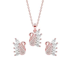 Clara 925 Sterling Silver Dancing Swan Necklace