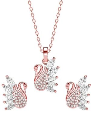 Clara 925 Sterling Silver Dancing Swan Necklace